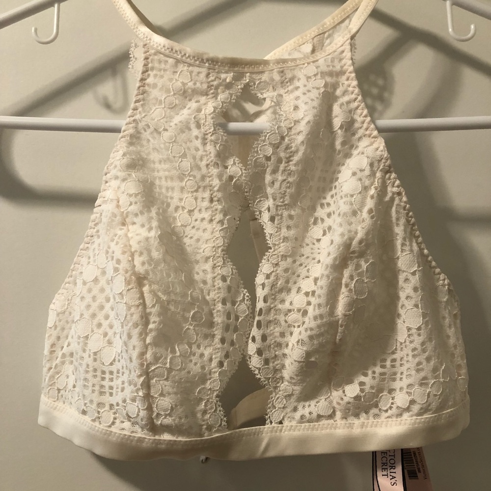 VS XS white lace bralette